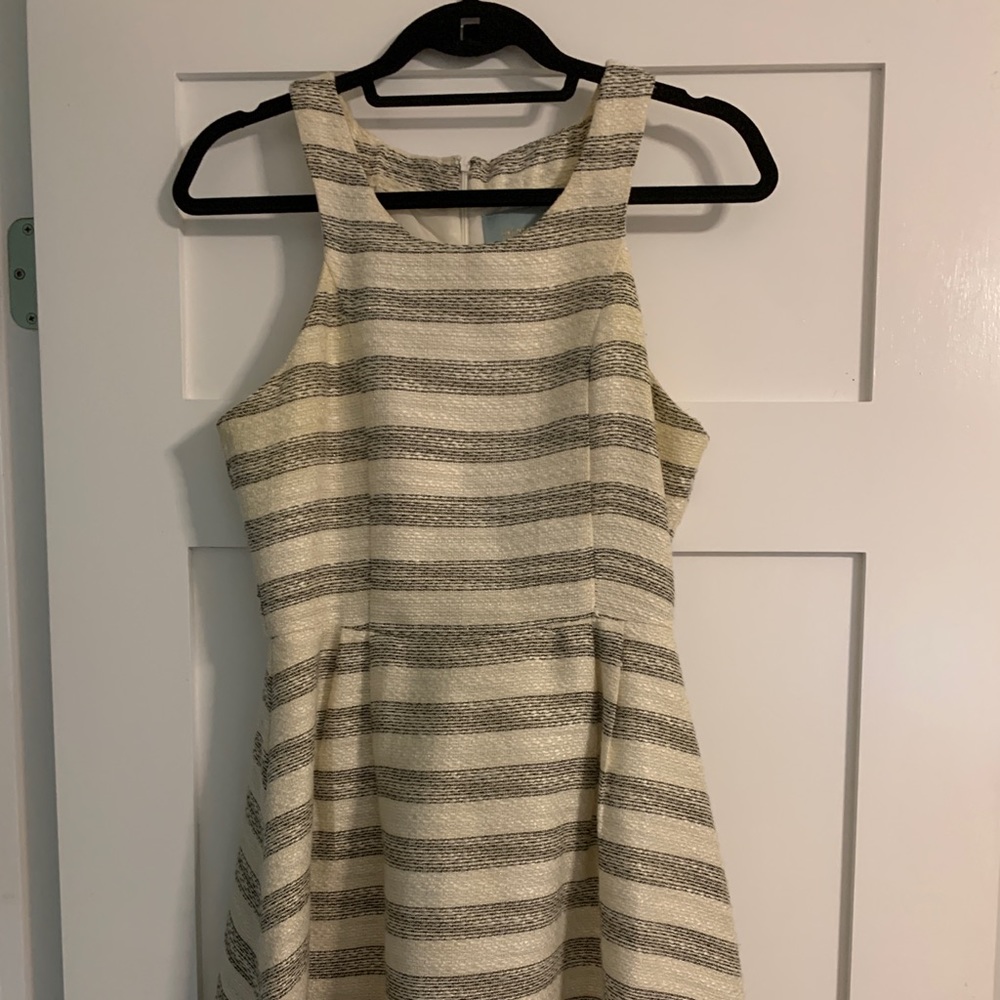 Textured fit and flare Dress
